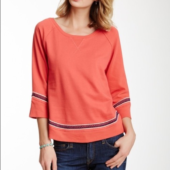 Lucky Brand Scottsdale Red Embroidered Sweater - Picture 2 of 11